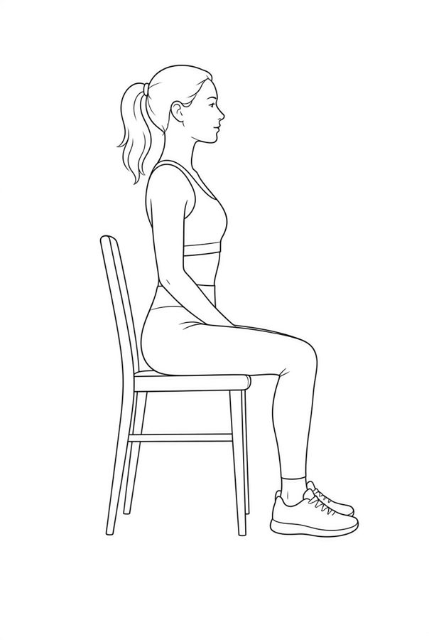 Posture plate: Supine Bridge Assist. Instructional line-art side view in athletic clothing. Female figure shown alone.