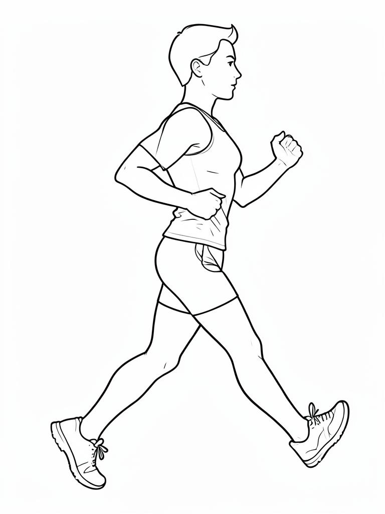 Exercise diagram: Tempo Intervals. Single-figure line-art side view showing the working position and any equipment used.