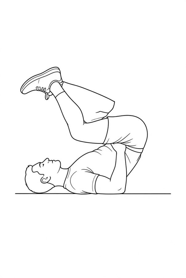Posture plate: Seated Feet Planted. Instructional line-art side view in athletic clothing. Female figure shown alone.