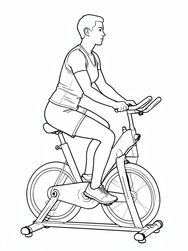 Exercise diagram: Zone 2 Base Ride. Single-figure line-art side view showing the working position and any equipment used.