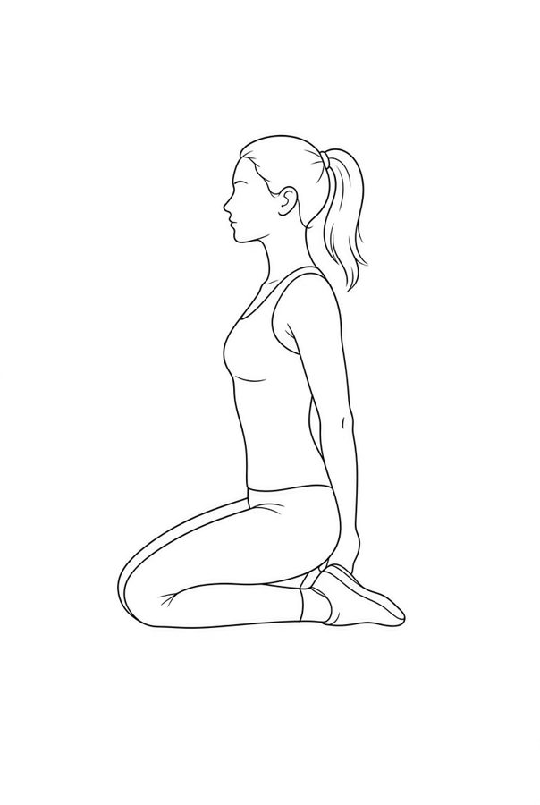 Posture plate: Bridge Hold. Instructional line-art side view in athletic clothing. Female figure shown alone.