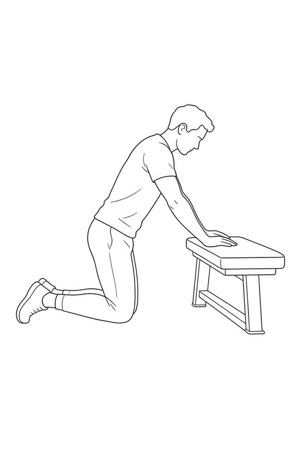 Posture plate: Seated Lift Transfer. Instructional line-art side view in athletic clothing. Female figure shown alone.