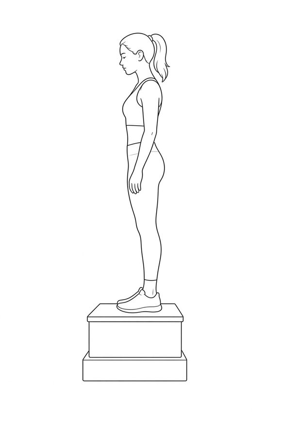 Posture plate: Kneeling Reverse Lean. Instructional line-art side view in athletic clothing. Female figure shown alone.
